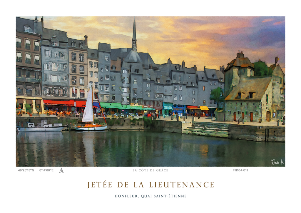 Affiche Jetee de la Lieutenance Honfleur Quai Saint Etienne FR104 011
