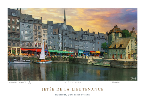 Affiche Jetée de la Lieutenance - Honfleur, Quai Saint-Etienne 1 Affiche Jetee de la Lieutenance Honfleur Quai Saint Etienne FR104 011