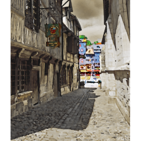 Affiche Le Vieux Honfleur - Honfleur, Rue de la Prison