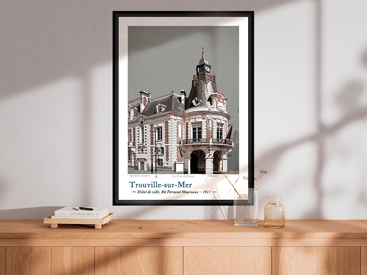 Affiche Trouville-sur-Mer - Hôtel de Ville 2 Affiche Trouville-sur-Mer - Hôtel de Ville – Image 2