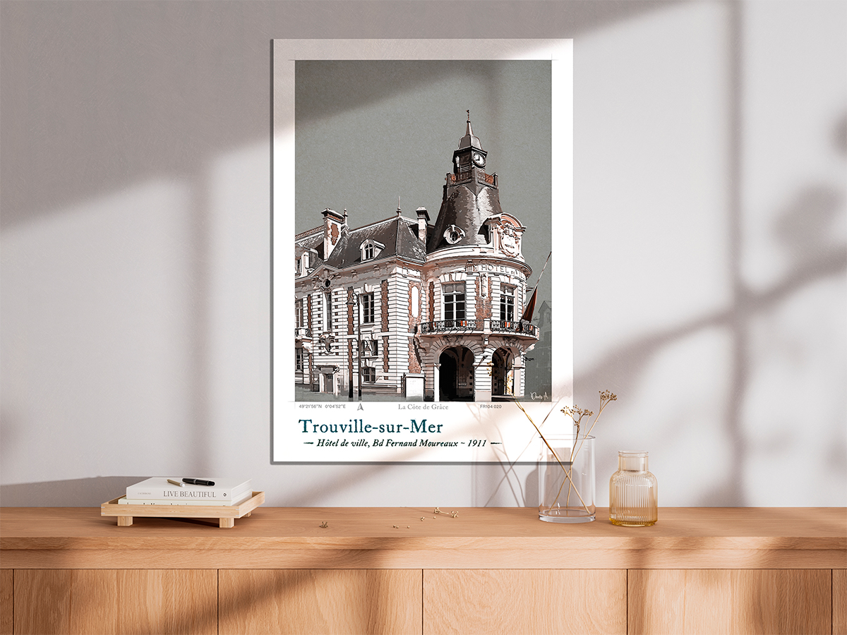 Affiche Trouville-sur-Mer - Hôtel de Ville 3 Affiche Trouville-sur-Mer - Hôtel de Ville – Image 3