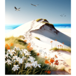 Affiche Baie d’Authie Illustration Pointe de Routhiauville