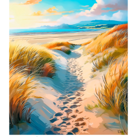 Affiche Bray-Dunes Illustration Site naturel Dune du Perroquet