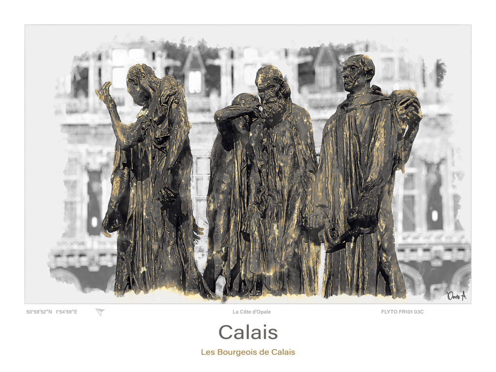Affiche Calais Architecture Les Bourgeois de Calais FR101 03C A