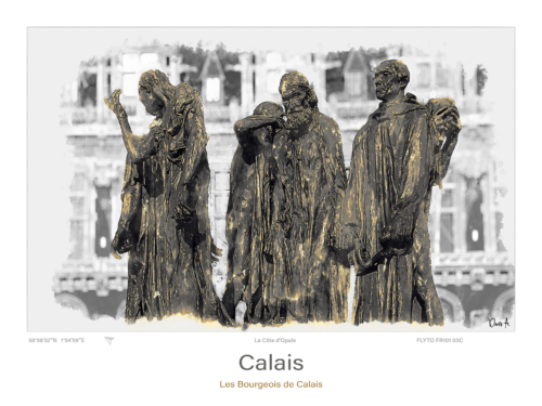 Affiche Calais Architecture Les Bourgeois de Calais FR101 03C A