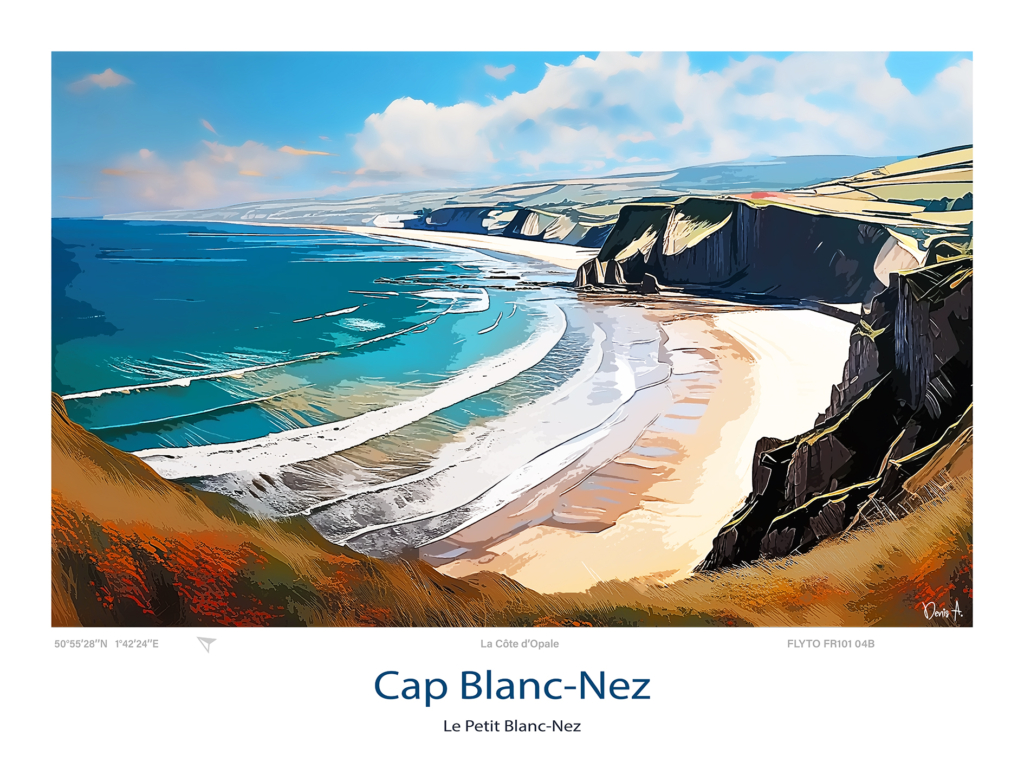 Toile Cap Blanc-Nez Illustration Le Petit Blanc-Nez 7 Affiche Cap Blanc Nez Illustration Le Petit Blanc Nez FR101 04B A