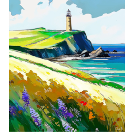 Affiche Cap Gris-Nez Illustration Le Phare