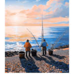 Affiche Cayeux-sur-Mer Illustration Pêche au maquereau
