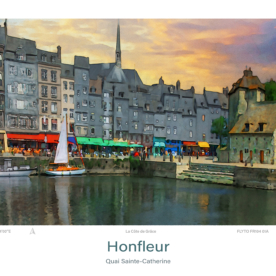 Affiche Honfleur Aquarelle Quai Sainte-Catherine