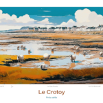 Affiche Le Crotoy Illustration Prés salés