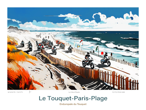 Affiche Le Touquet Paris Plage Illustration Enduropale du Touquet FR101 09B A