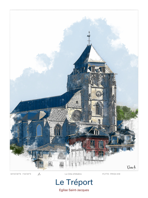 Affiche Le Treport Architecture Eglise Saint Jacques FR103 01E A