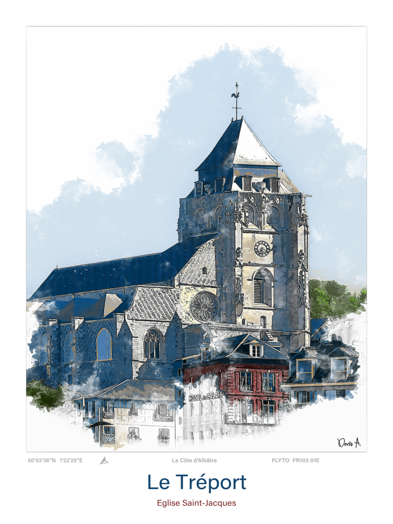 Affiche Le Treport Architecture Eglise Saint Jacques FR103 01E A