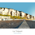 Affiche Le Tréport Illustration Chemin de planches