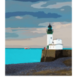 Affiche Le Tréport Illustration Phare du Tréport