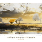 Affiche Saint-Valery-sur-Somme Aquarelle Quai Digue N