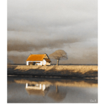 Affiche Saint-Valery-sur-Somme Aquarelle Les bains de la Ferté