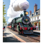 Affiche Saint-Valery-sur-Somme Illustration Gare Saint-Valery-Ville