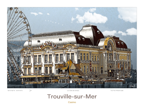 Affiche Trouville-sur-Mer Architecture Casino 5 Affiche Trouville sur Mer Architecture Casino FR104 02B A