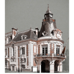 Affiche Trouville-sur-Mer Architecture Hôtel de Ville