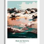 Toile Baie de Somme Illustration Pointe du Hourdel