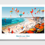 Toile Berck-sur-Mer Illustration Cerfs-volants de Berck