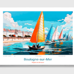Toile Boulogne-sur-Mer Illustration Régate de dériveurs
