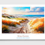 Toile Bray-Dunes Illustration Réserve Naturelle Dune Marchand