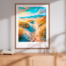 Toile Bray Dunes Illustration Site naturel Dune du Perroquet cadre bois clair FR101 01A T
