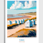 Toile Calais Illustration cabines de plage