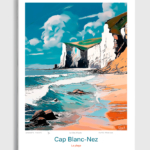 Toile Cap Blanc-Nez Illustration La plage