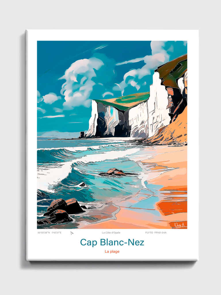 Toile Cap Blanc Nez Illustration La plage FR101 04A T