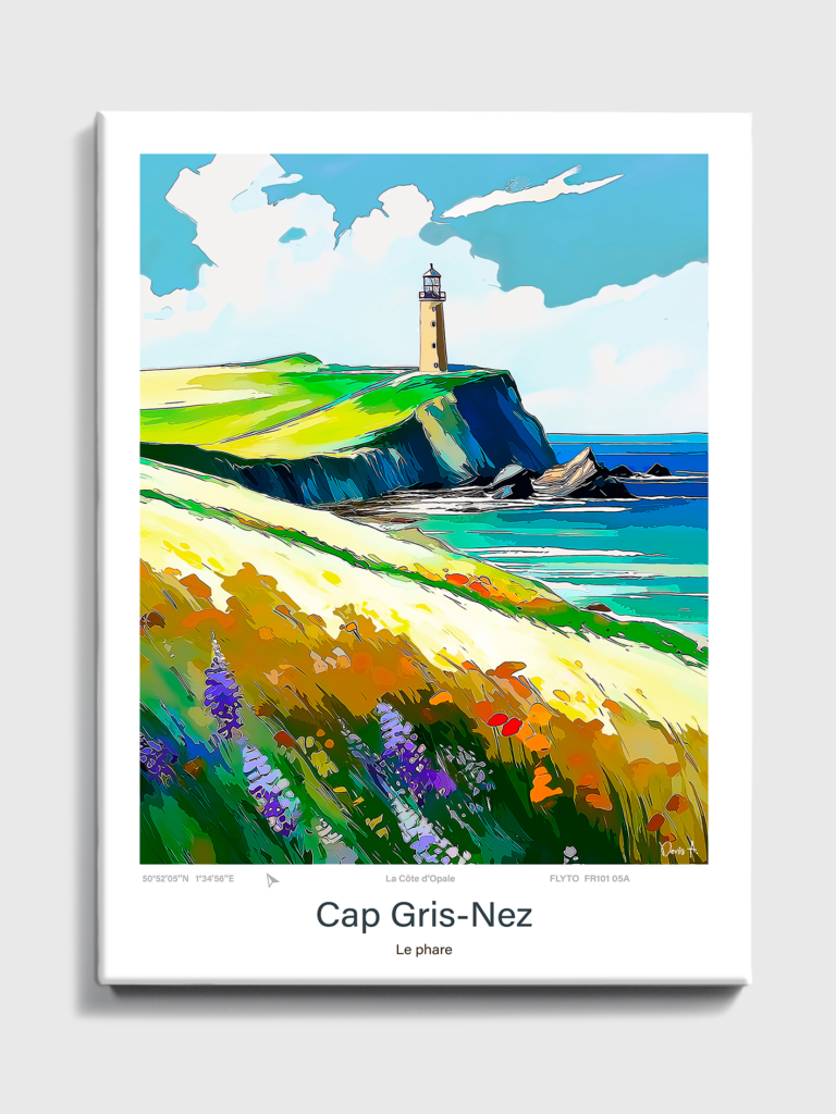 Toile Cap Gris Nez Illustration Le Phare FR101 05A T