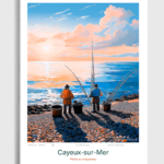 Toile Cayeux-sur-Mer Illustration Pêche au maquereau