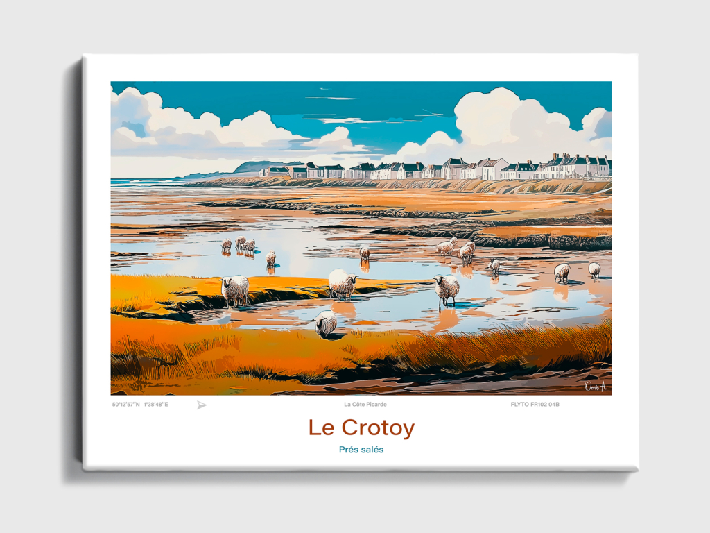 Toile Le Crotoy Illustration Pres sale FR102 04B T