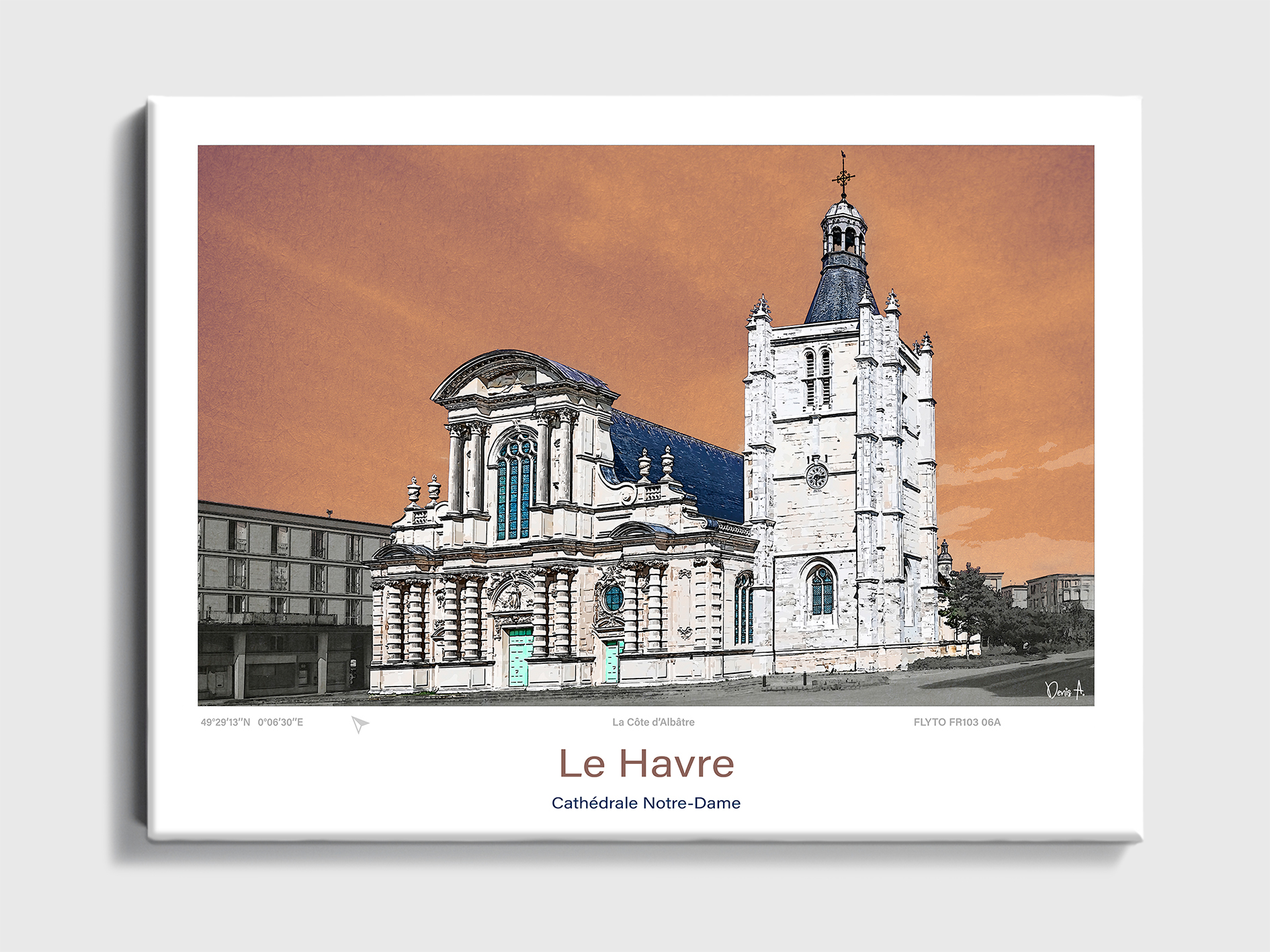 Toile Le Havre Architecture Cathédrale Notre-Dame 9 Toile Le Havre Architecture Cathedrale Notre Dame FR103 06A T