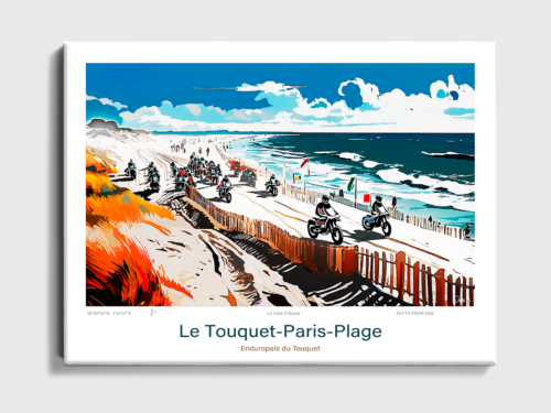 Toile Le Touquet-Paris-Plage Illustration Enduropale du Touquet 3 Toile Le Touquet Paris Plage Illustration Enduropale du Touquet FR101 09B T