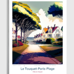 Toile Le Touquet-Paris-Plage Illustration Villas du Touquet