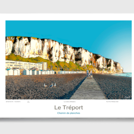 Toile Le Tréport Illustration Chemin de planches