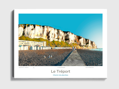Toile Le Tréport Illustration Chemin de planches 6 Toile Le Treport Illustration Chemin de planches FR103 01D T