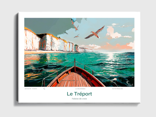 Toile Le Treport Illustration Falaise de craie FR103 01B T