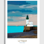 Toile Le Tréport Illustration Phare du Tréport