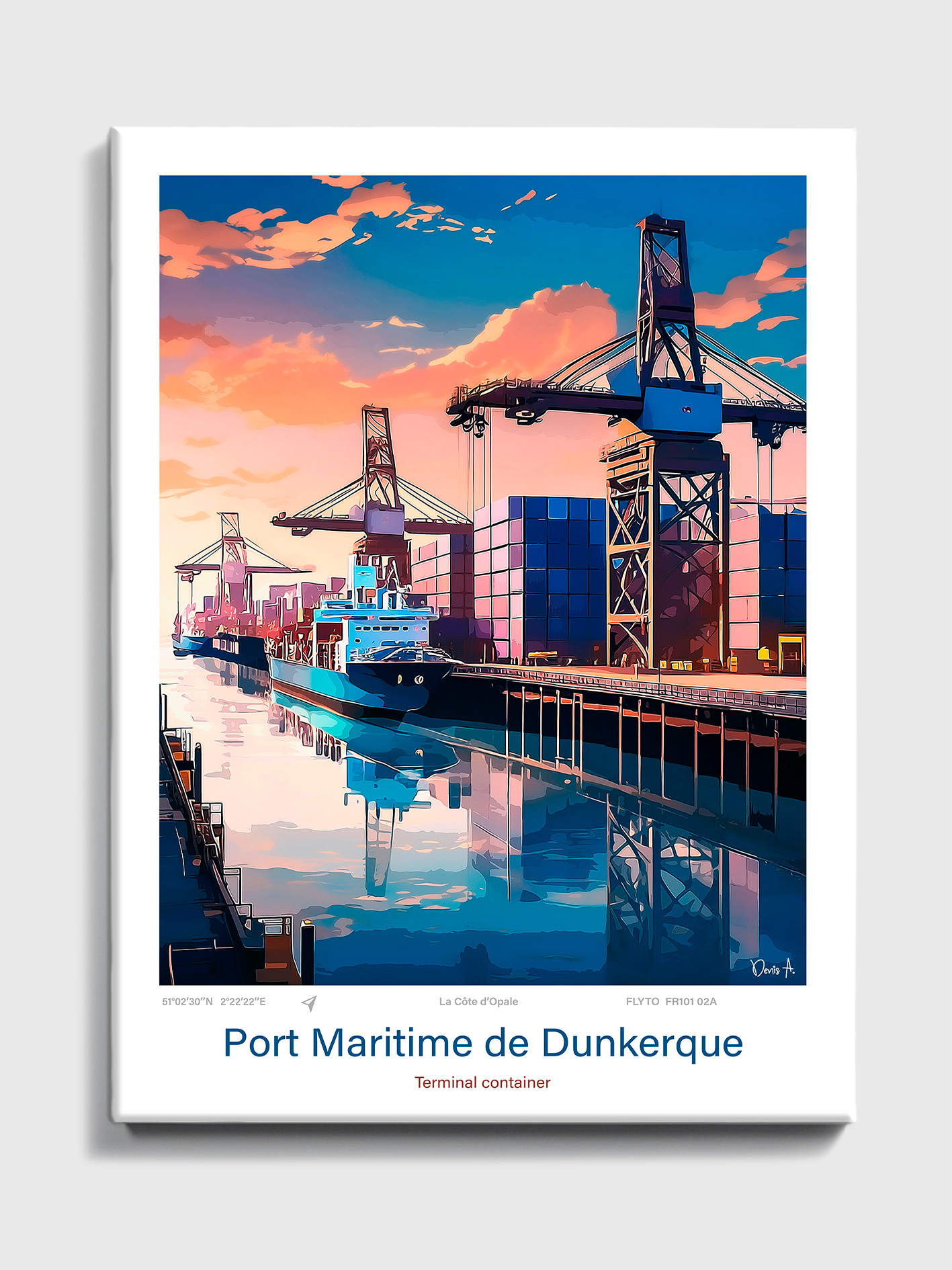 Toile Port Maritime de Dunkerque Illustration Terminal container 1 Toile Port Maritime de Dunkerque Illustration Terminal container