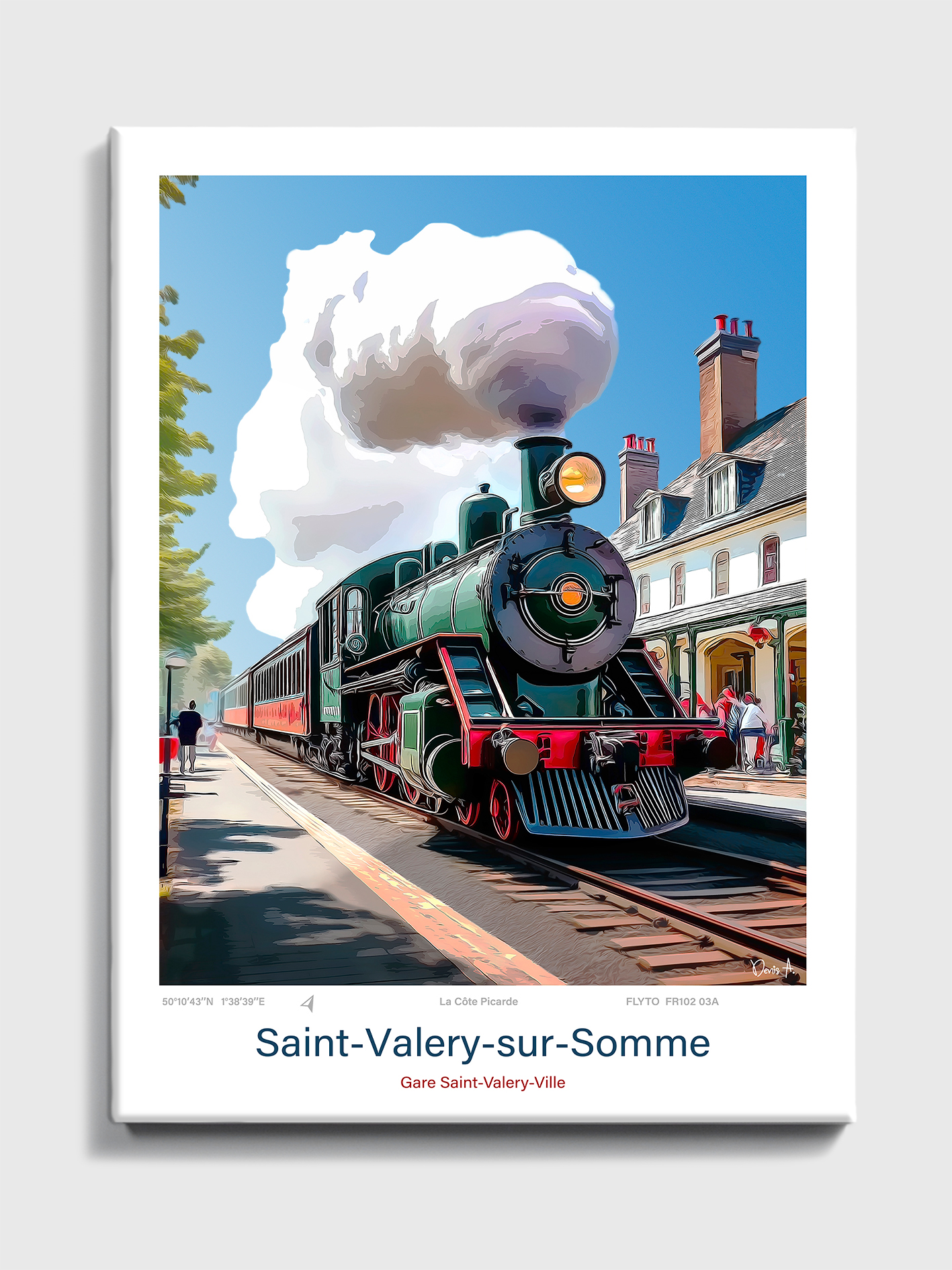 Toile Saint-Valery-sur-Somme Illustration Gare Saint-Valery-Ville 1 Toile Saint-Valery-sur-Somme Illustration Gare Saint-Valery-Ville