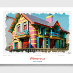 Toile Wimereux Aquarelle Villa La Frégate