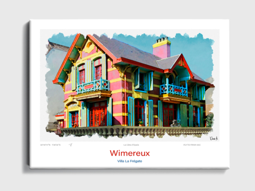 Toile Wimereux Aquarelle Villa La Fregate FR101 06C T 1