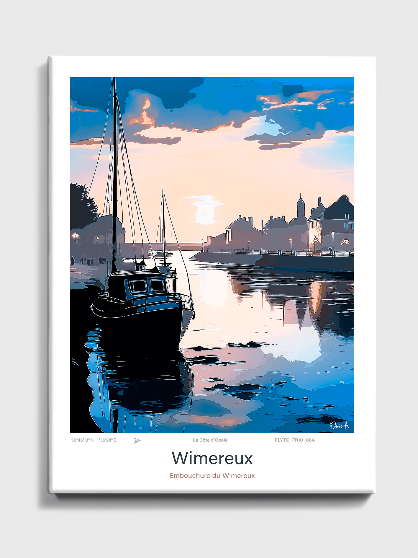 Toile Wimereux Illustration Embouchure du Wimereux 1 Toile Wimereux Illustration Embouchure du Wimereux