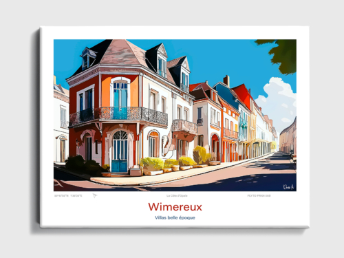 Toile Wimereux Illustration Villas belle epoque FR101 06B T